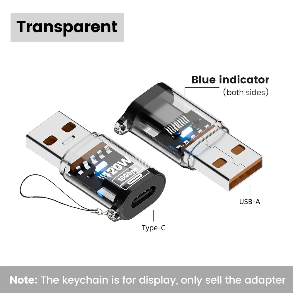 Olaf 120W Type C To USB A OTG Adapter USB 3.2 to Type C Fast Charging Connector For iPhone 15 16 Macbook iPad Huawei P60Xiaomi