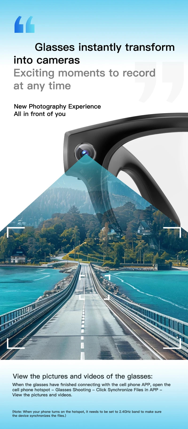 Xiaomi AI Smart Camera Glasses 200MP Bluetooth Smart Glasses Call Playing Music Object Recognition AI Translation Multifunction