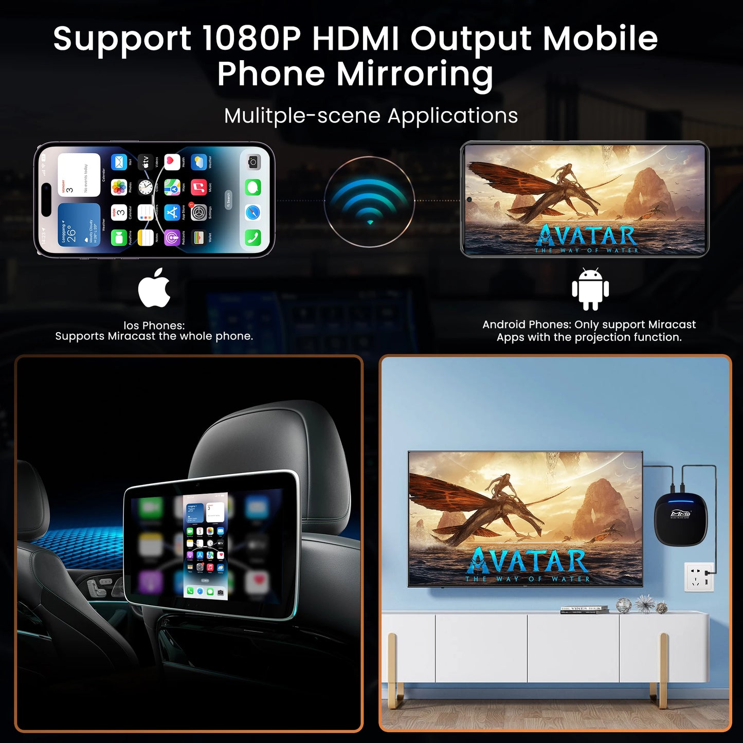 2025 MMB Max 4.0 Android13 Ultra Box QCM6125 8-Cores Wireless CarPlay Android Auto Ai Box 8+128G Auto Connection YouTube Netflix