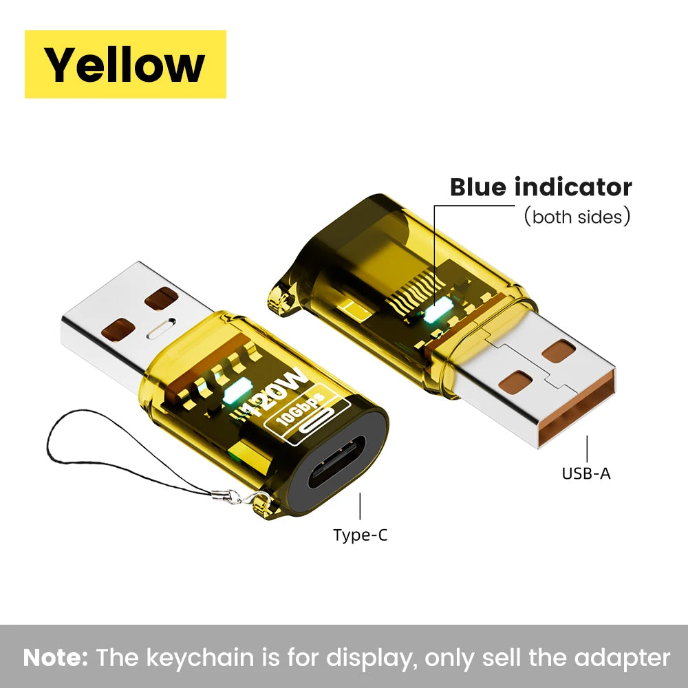 Olaf 120W Type C To USB A OTG Adapter USB 3.2 to Type C Fast Charging Connector For iPhone 15 16 Macbook iPad Huawei P60Xiaomi