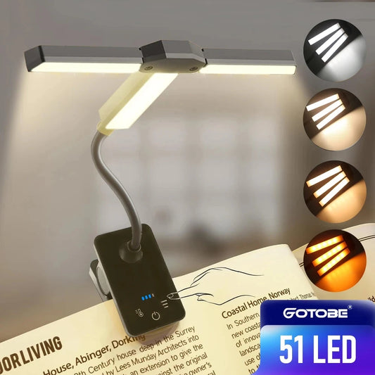 USB Rechargeable LED Clip Book Light Mini Reading Light Book Read Night Light High Quality Kids Child Desktop Reading Book Lamp