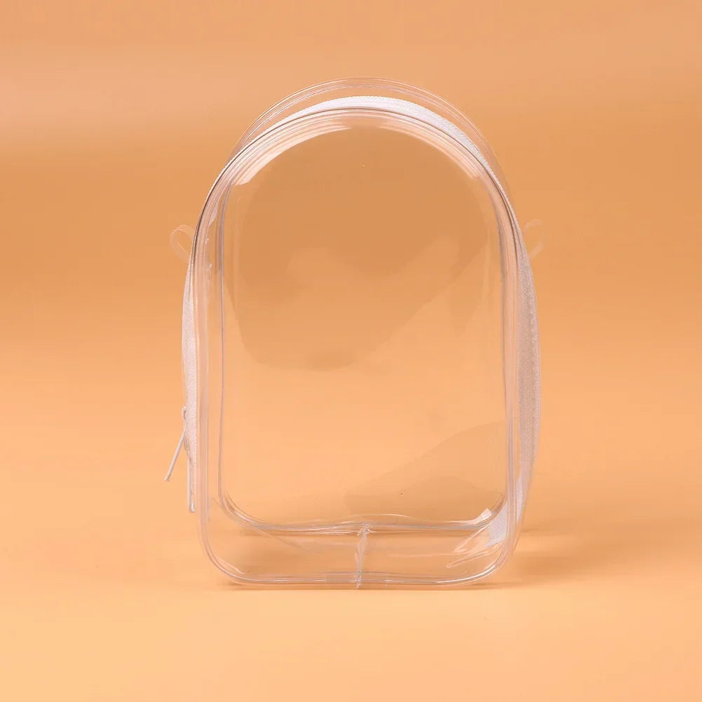 * Labubu Protect Case Labubu Sitting Party 15cm Cotton Doll Shoulder Pain Bag PVC Storage Bag Labubu Walk Bag Dustproof