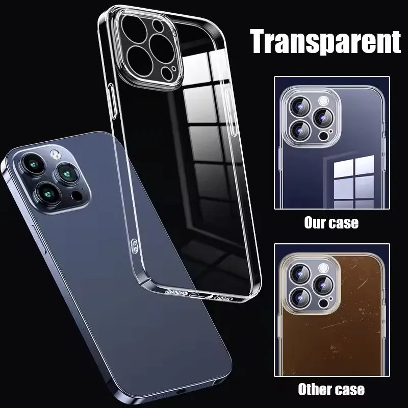 For iPhone 17 Air 16 15 14 13 12 11 Pro Xs Max Mini 16e XR 7 8 6 6s Plus 16e SE 2020 Case Clear Soft TPU Ultra-thin Back Cover