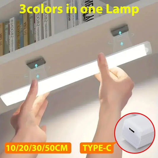 Lampe LED avec détecteur de mouvement, veilleuse LED sans fil, rechargeable, type C, pour armoire, penderie, escalier, rétroéclairage pour cuisine