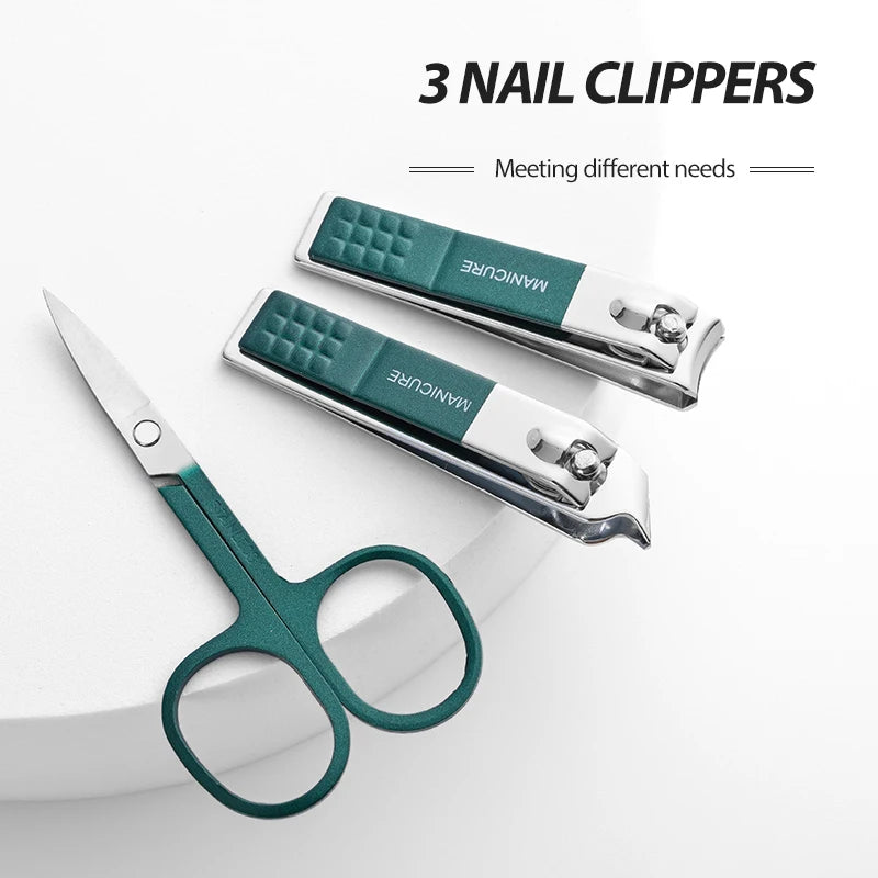 Ensemble de ciseaux à ongles haut de gamme pour hommes et femmes, coupe-ongles spéciaux, outils de manucure et de beauté, 6 pièces, portables