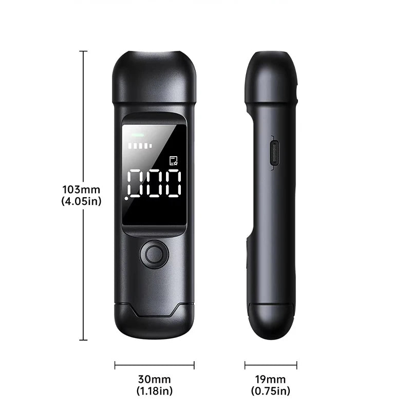 Alcohol Tester with LED Digital Display Alcoholic Detector Personal Quick Response Accuracy Breathalyzer Drink Driving