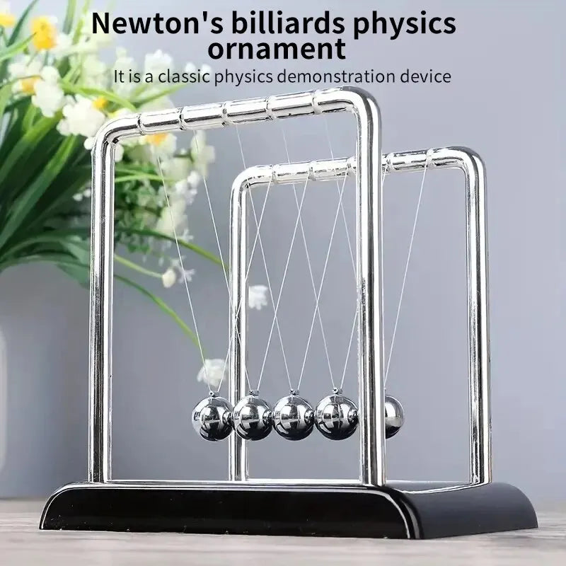 Berceau de Newton, balance à bille en acier, fournitures pédagogiques, pendule scientifique, jouets de bureau, cadeaux anti-stress, décoration de la maison