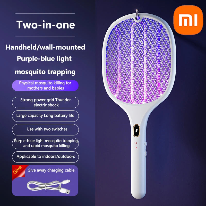 Xiaomi Purple Light Mosquito Swatter 3in1 Automatic Mosquito Trap 3000V Type-C Charging Household Electric Shock Mosquito Slayer