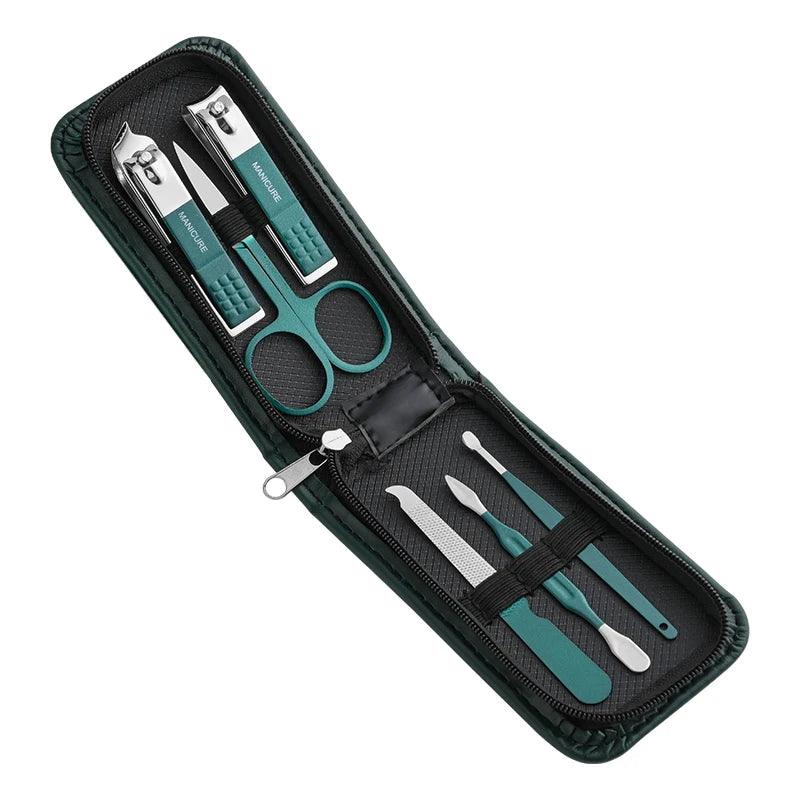 Ensemble de ciseaux à ongles haut de gamme pour hommes et femmes, coupe-ongles spéciaux, outils de manucure et de beauté, 6 pièces, portables