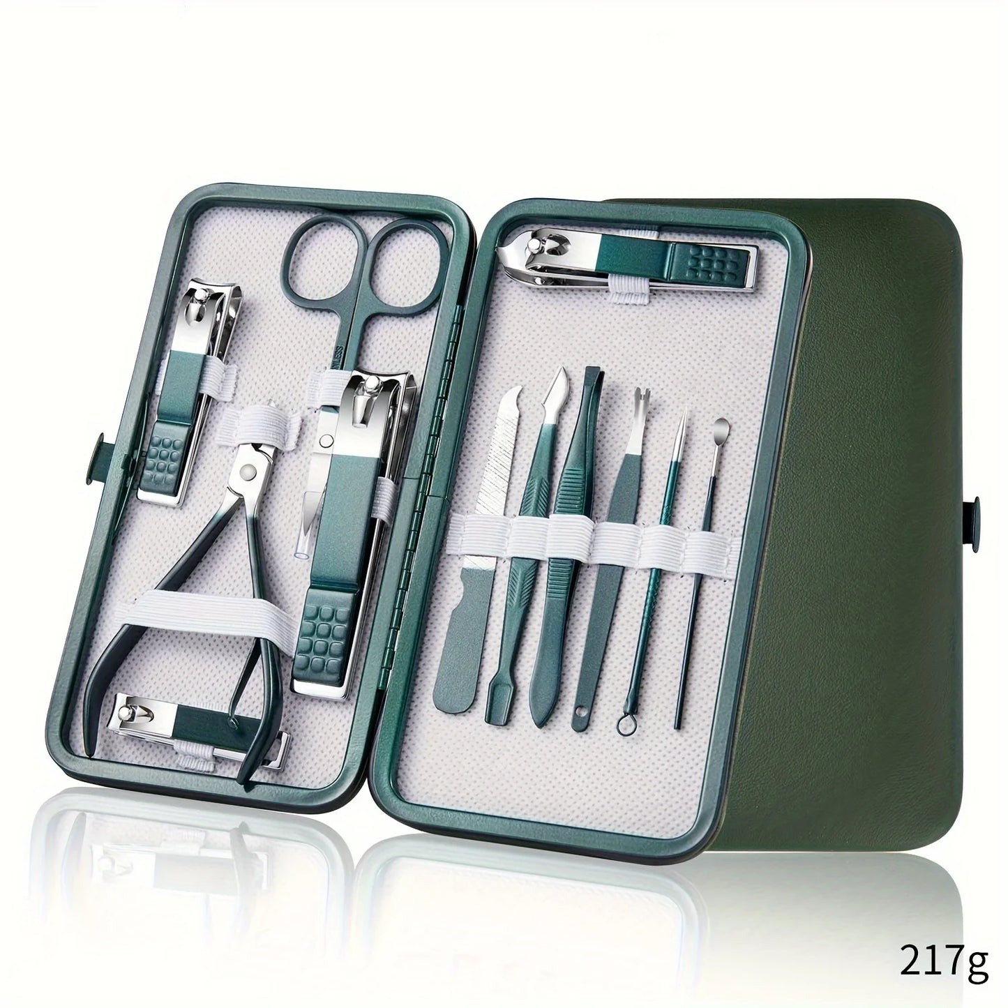 Kit de soins des ongles professionnel 7/10/12/18 pièces, ensemble de manucure et pédicure en acier inoxydable, ensemble de coupe-ongles avec étui de voyage