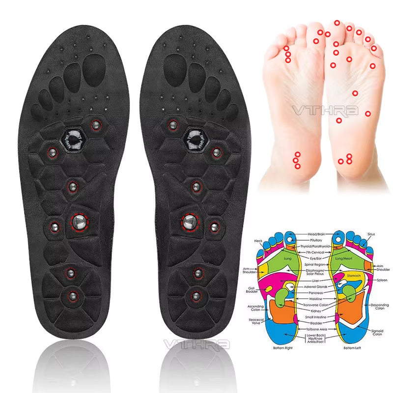 Semelles magnétiques médicales pour thérapie, semelles de sport, semelles orthopédiques, massage des pieds, perte de poids, amincissement, acupression, anti-fatigue, soins de santé