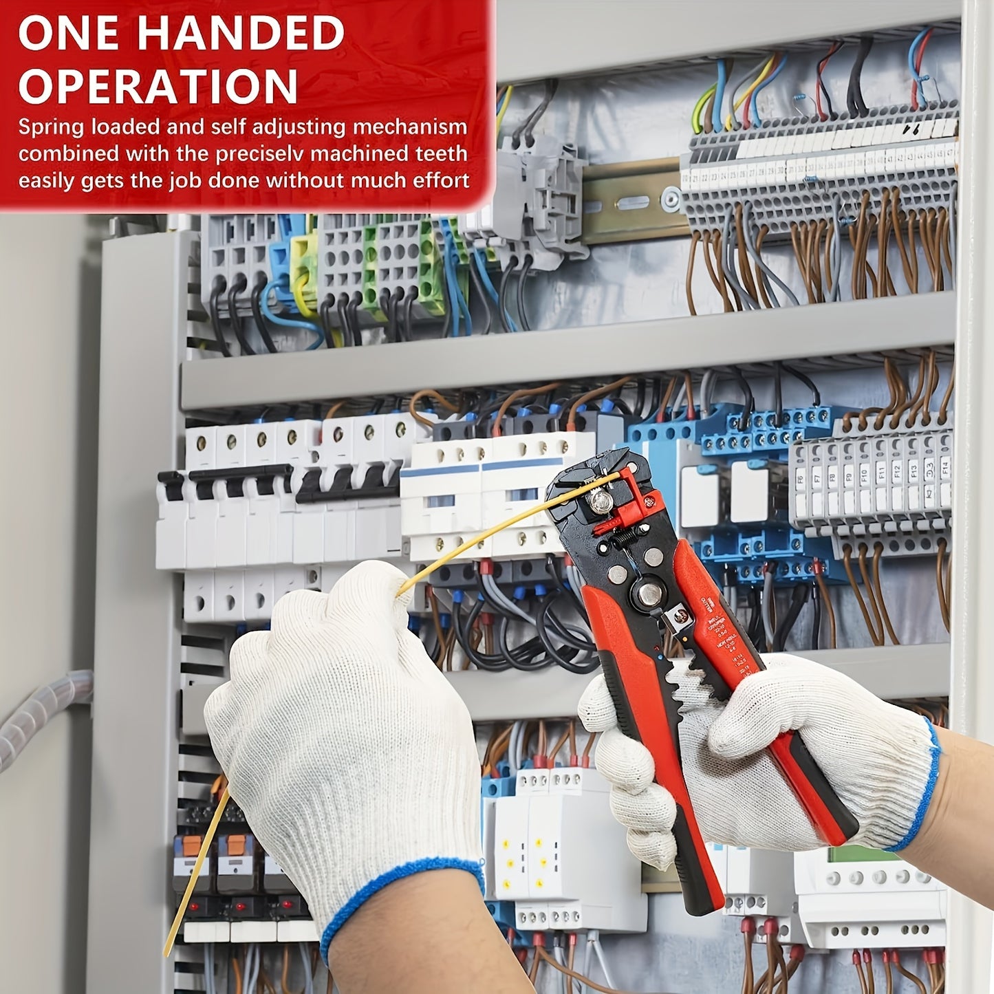 1pc Ultimate Automatic Wire Stripper - Precision Multifunction Tool for Safe & Effortless Electrical Wire Stripping, Cutting & Crimping - Perfect for DIYers & Electricians