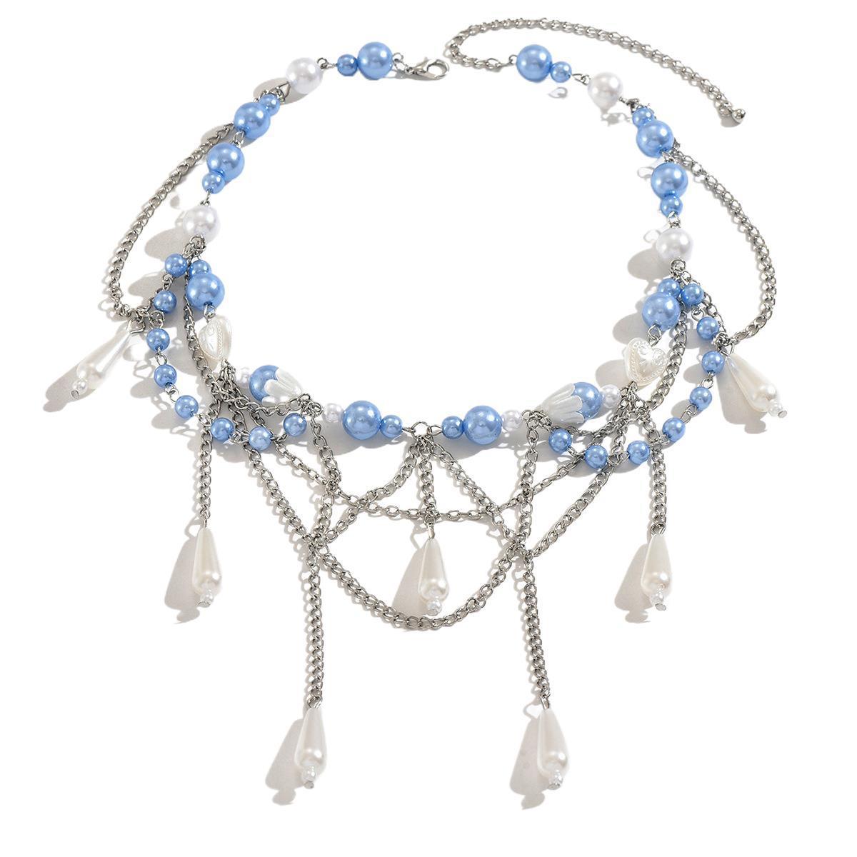 Collier pendentif longue chaîne clavicule pour femme