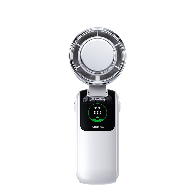 Nouveau ventilateur électrique portatif à grande vitesse Ice Pack, vitesse réglable, pliable, mini ventilateur portable d'extérieur suspendu au cou, petit ventilateur